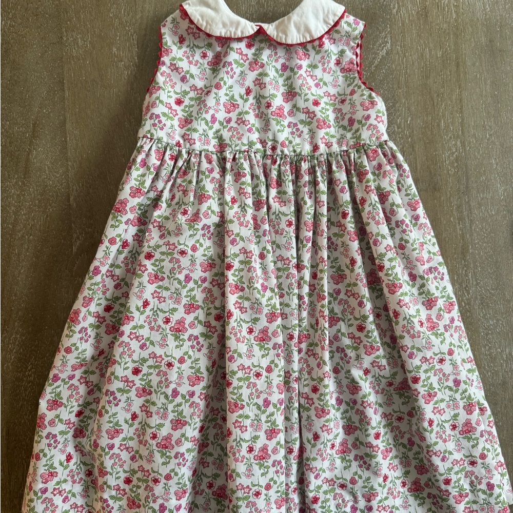 bella bliss Pink Floral Dress with White Collar